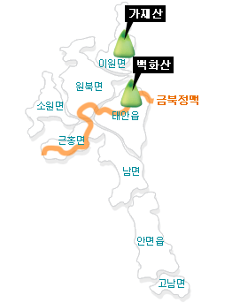 태안군 산 위치정보